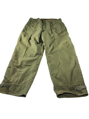 Vintage US Military Cold Weather Permeable Green Trousers Pants Mens Large 35-38